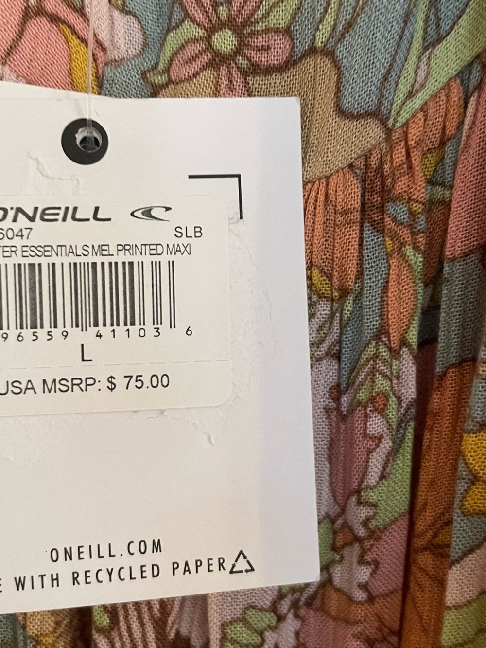 NWT Mel Maxi Janis Floral Swim Cover-Up Dress by O’Neal Size L - Picture 10 of 12